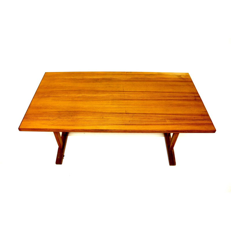 Vintage pine table Sweden 1960s