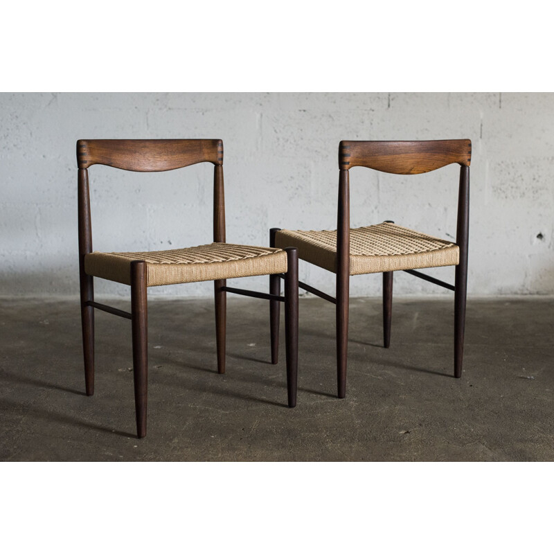Vintage rosewood chairs Henry Walter Klein Denmark