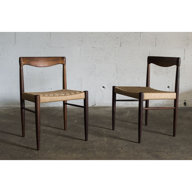 Vintage rosewood chairs Henry Walter Klein Denmark