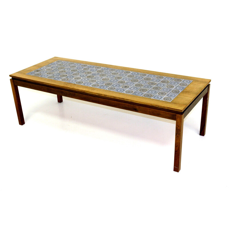 Vintage coffee table in ceramic and rosewood, Denmark 1960