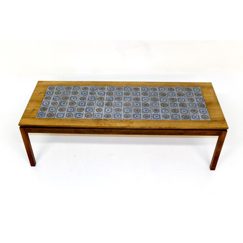 Vintage coffee table in ceramic and rosewood, Denmark 1960