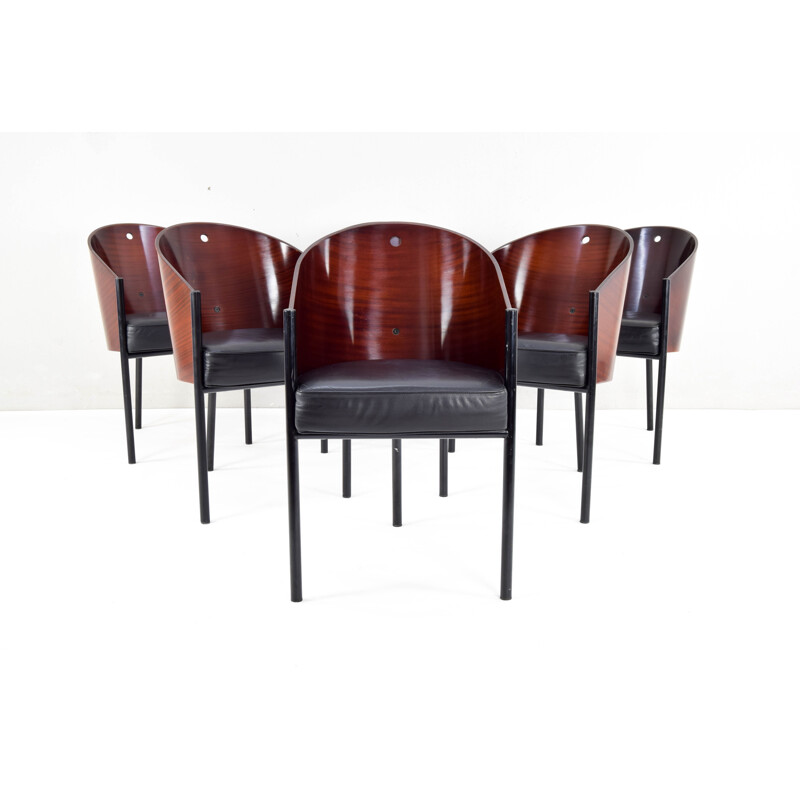 Set of 6 vintage armchairs by Philippe Starck Italy 1980