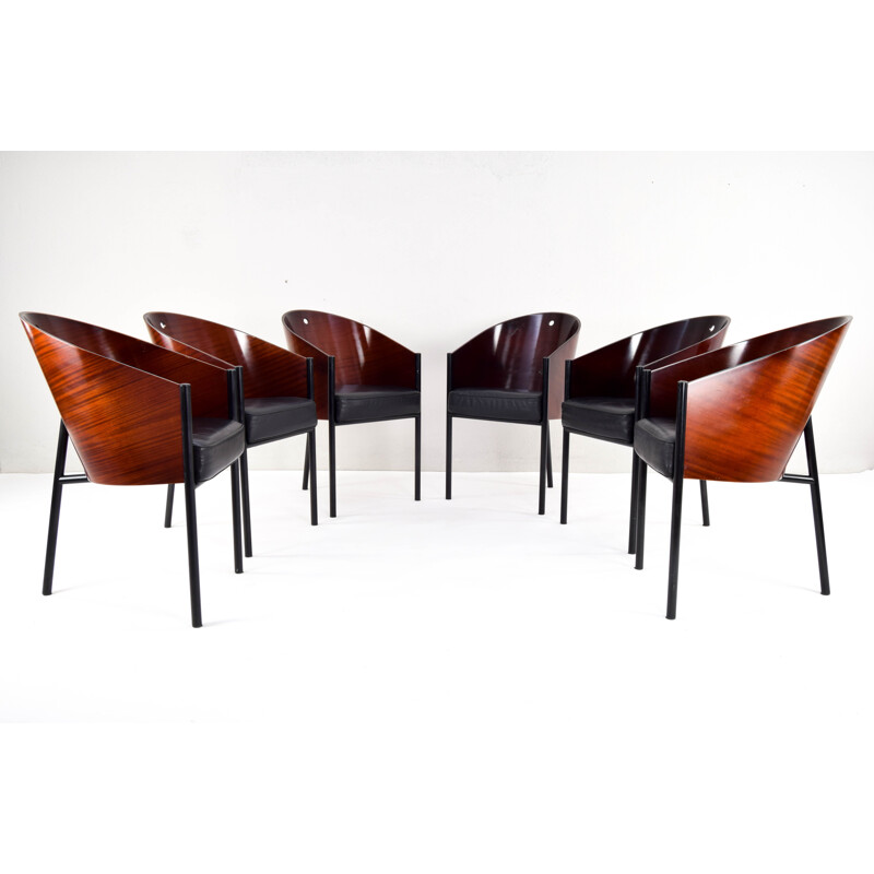 Set of 6 vintage armchairs by Philippe Starck Italy 1980