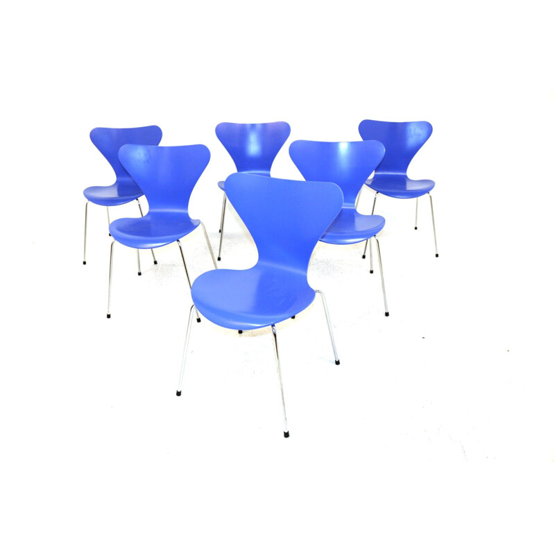 Satz von 6 Vintage-Stühlen von Arne Jacobsen für Fritz Hansen, Dänemark 1950