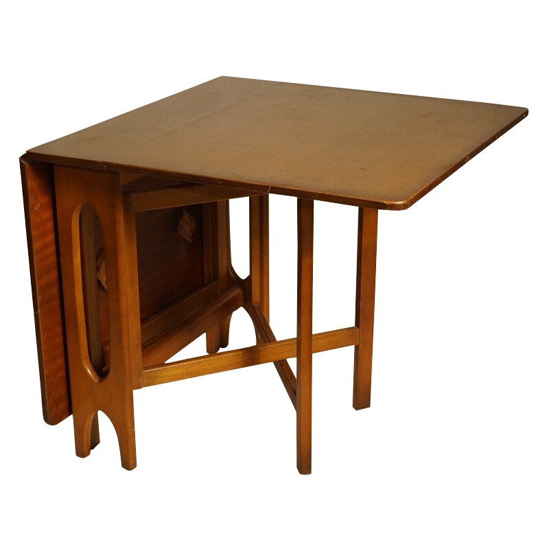 Scandinavian folding side table in teak - 1960s