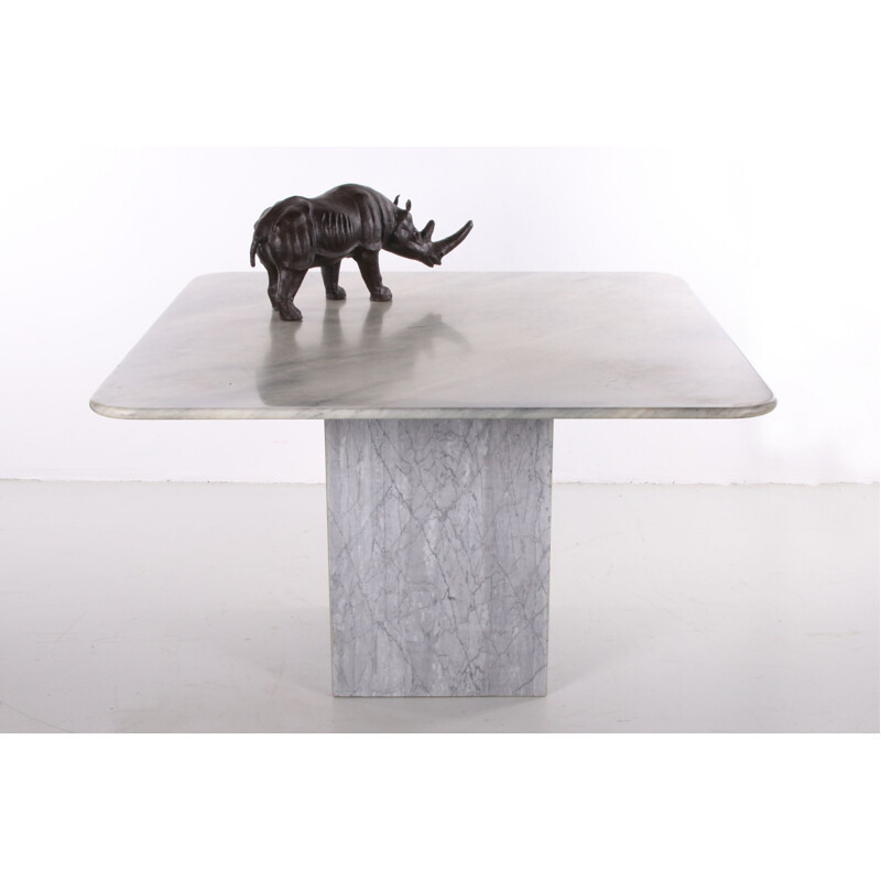  Vintage grey marble table 1980s