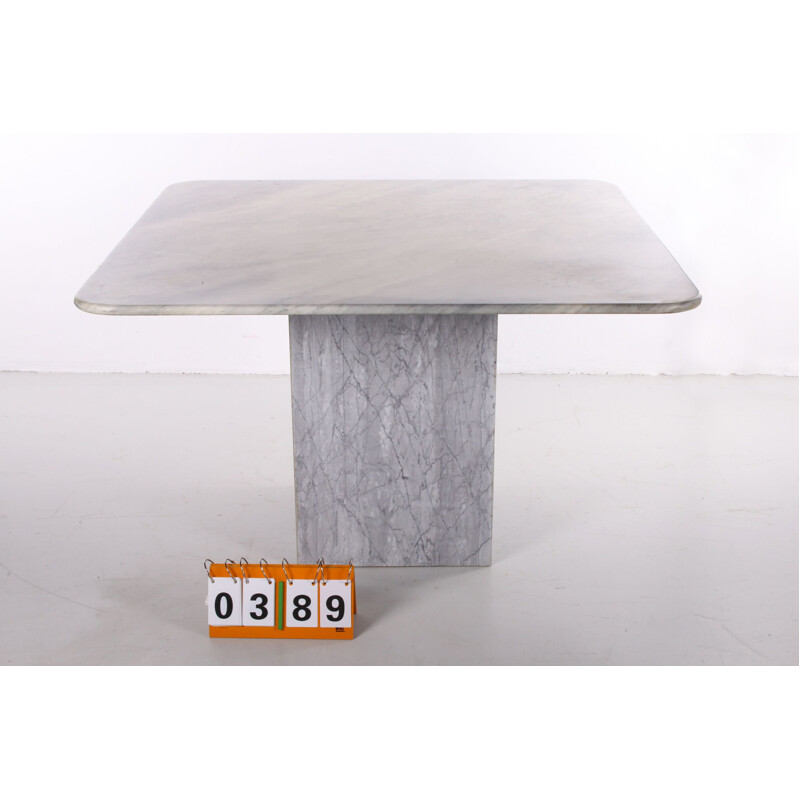  Table vintage en marbre gris 1980