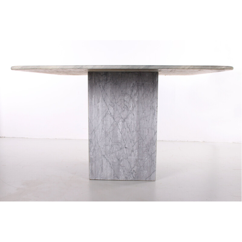  Table vintage en marbre gris 1980