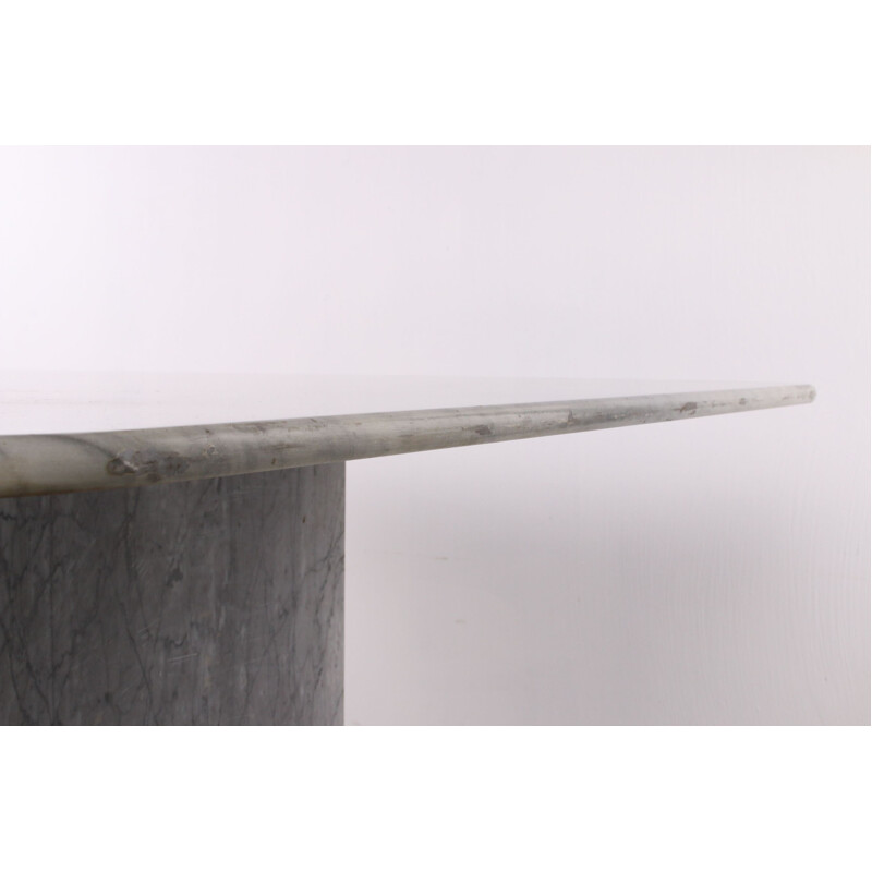  Vintage grey marble table 1980s