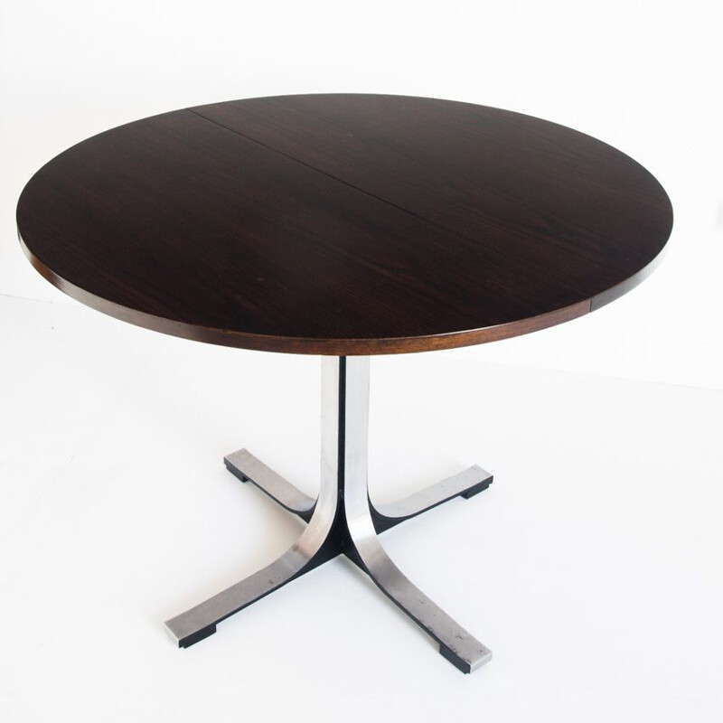 Vintage table with extension leaf by Osvaldo Borsani Italy 1970s