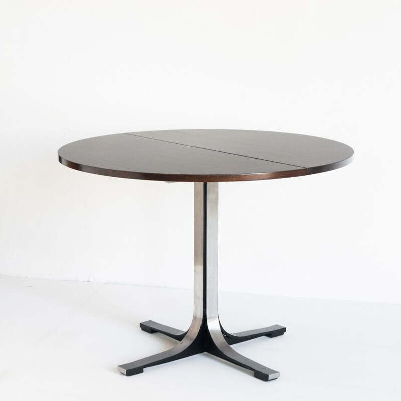Vintage table with extension leaf by Osvaldo Borsani Italy 1970s
