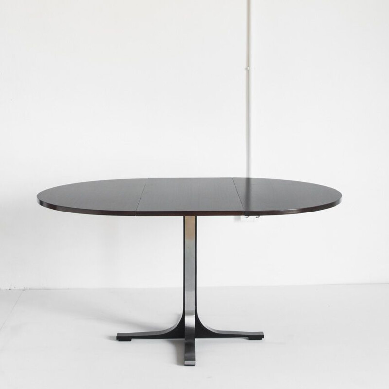 Vintage table with extension leaf by Osvaldo Borsani Italy 1970s