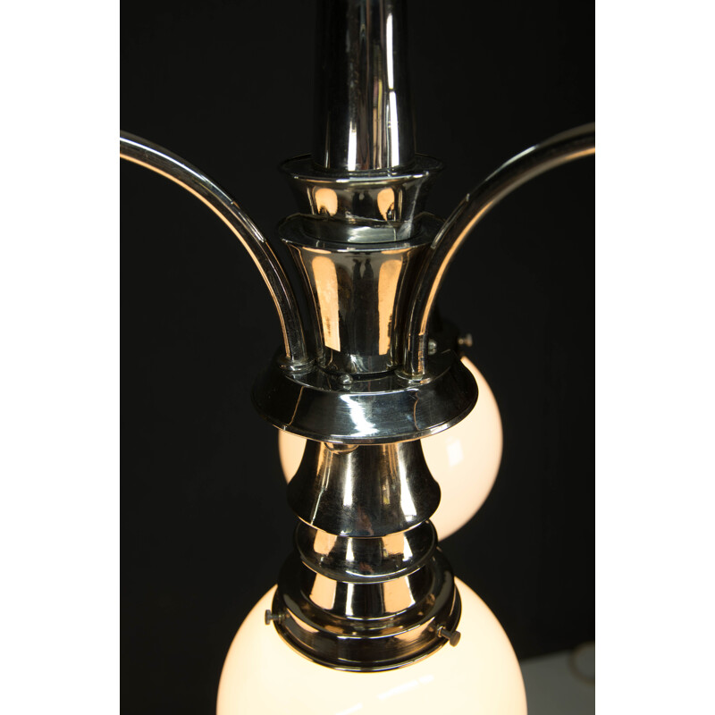 Candelabro cromado Vintage de 4 chamas, 1930