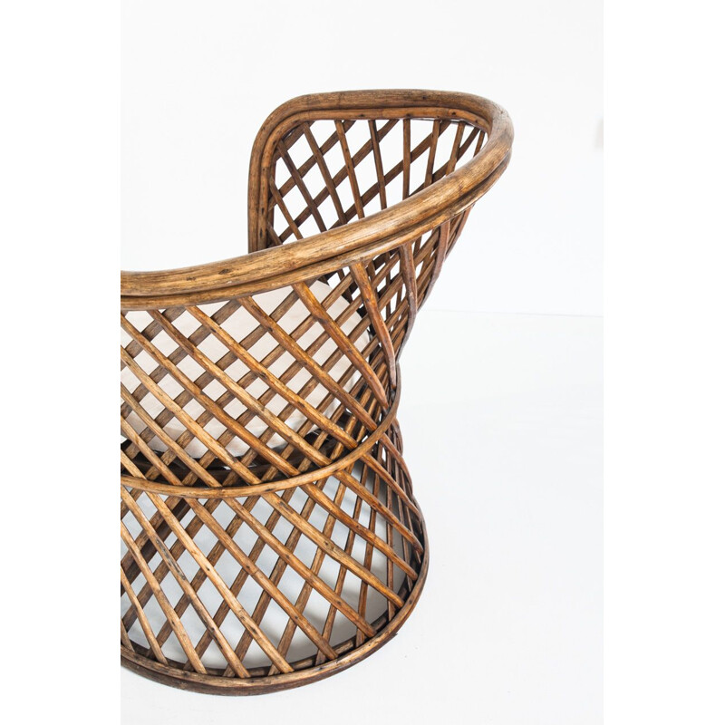 Vintage rattan armchair France 1970s