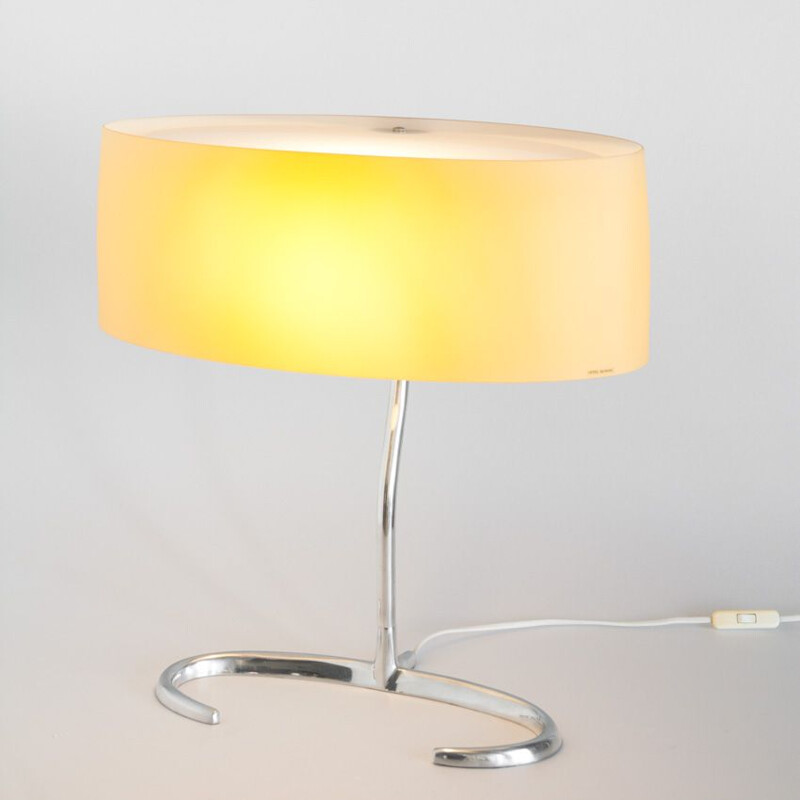 Vintage lamp in aluminium and glass 1990s