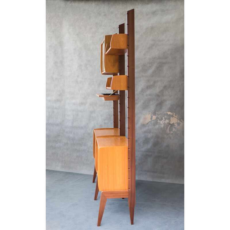 Vintage Blindheim  Teak Pedestal Cabinet Norwegian 1960s