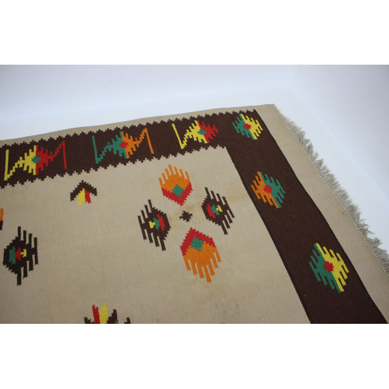 Vintage wollen tapijt 1960