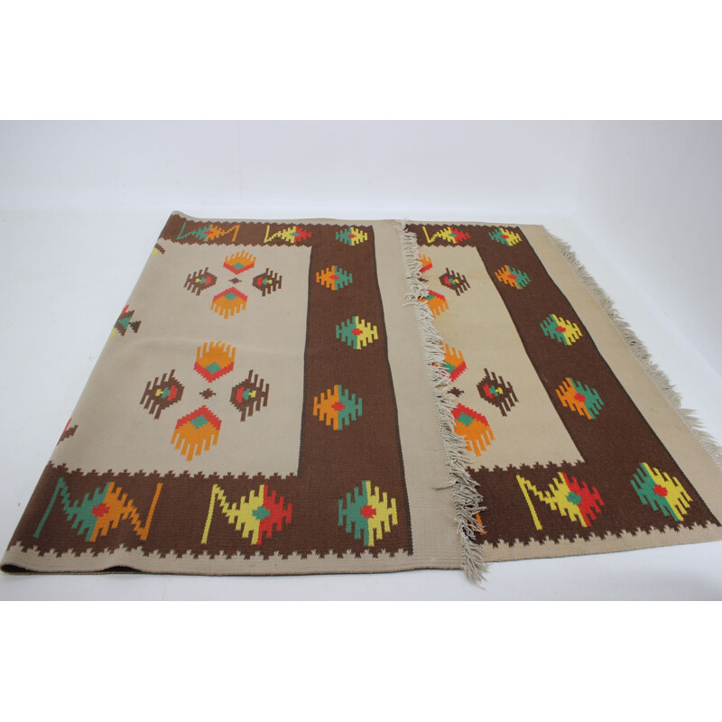 Vintage wollen tapijt 1960