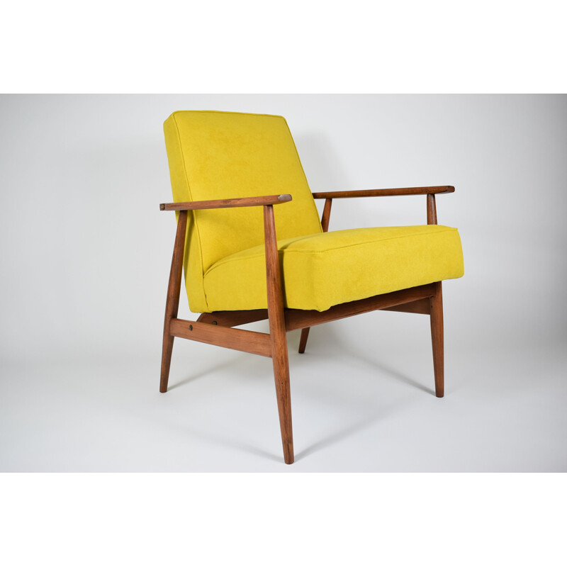 Vintage armchair type 300-190 yellow by Henryk Lis 1970s
