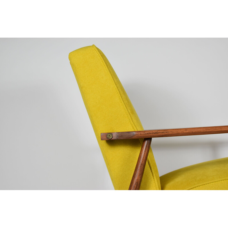 Vintage armchair type 300-190 yellow by Henryk Lis 1970s