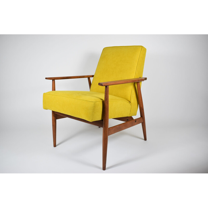 Vintage armchair type 300-190 yellow by Henryk Lis 1970s