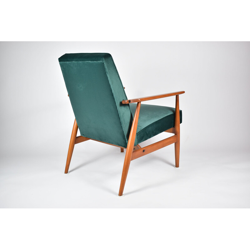 Vintage fluwelen fauteuil 1970