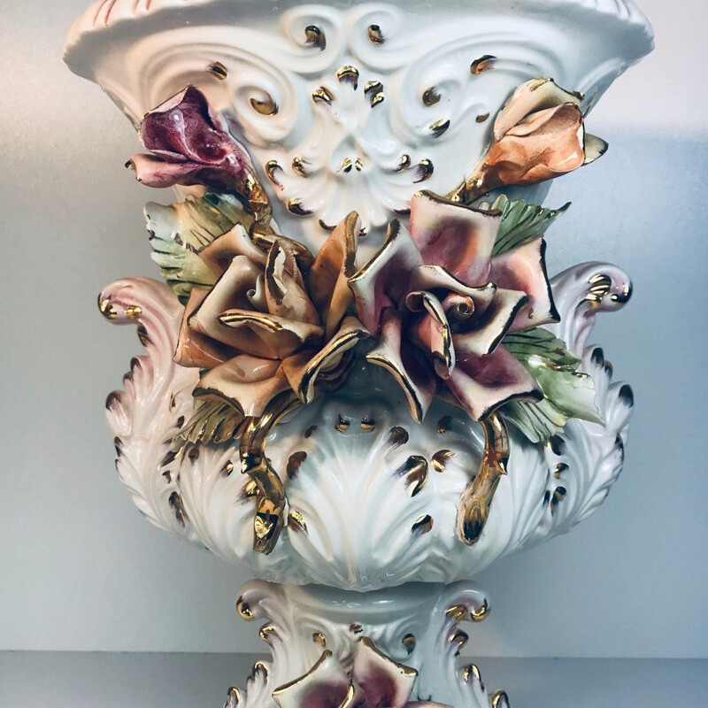 Vase en porcelaine vintage Danemark 1960