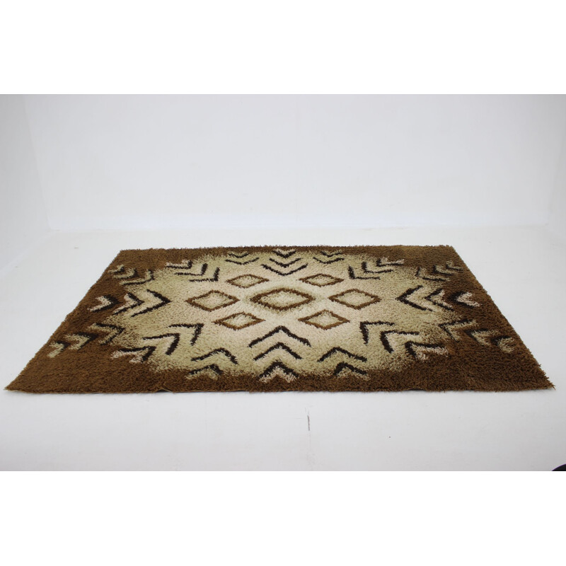 Tapis vintage abstrait en laine Danemark 1960