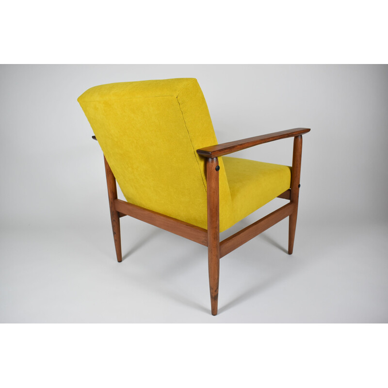 Vintage yellow armchair type 300-190 by Radomsko 1970