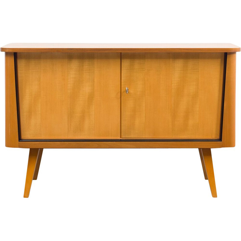Vintage ash wood chest of drawers 1950s