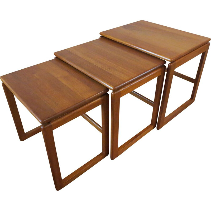 Vintage solid teak tables 1970s