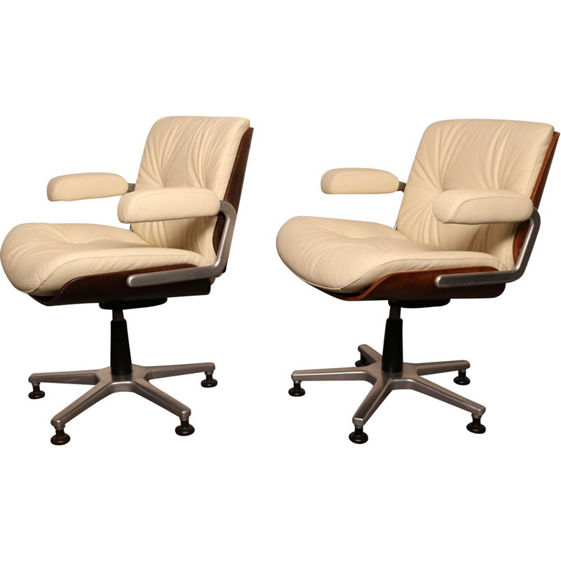 Pairs of vintage office chairs by Karl Dittert Switzerland 1960