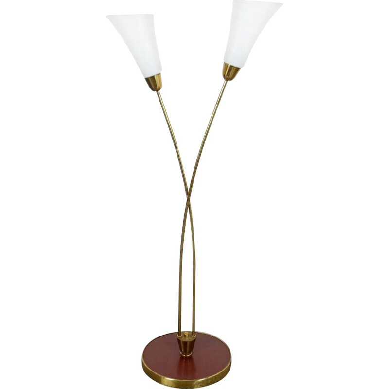 Vintage-Stehlampe mit Glas