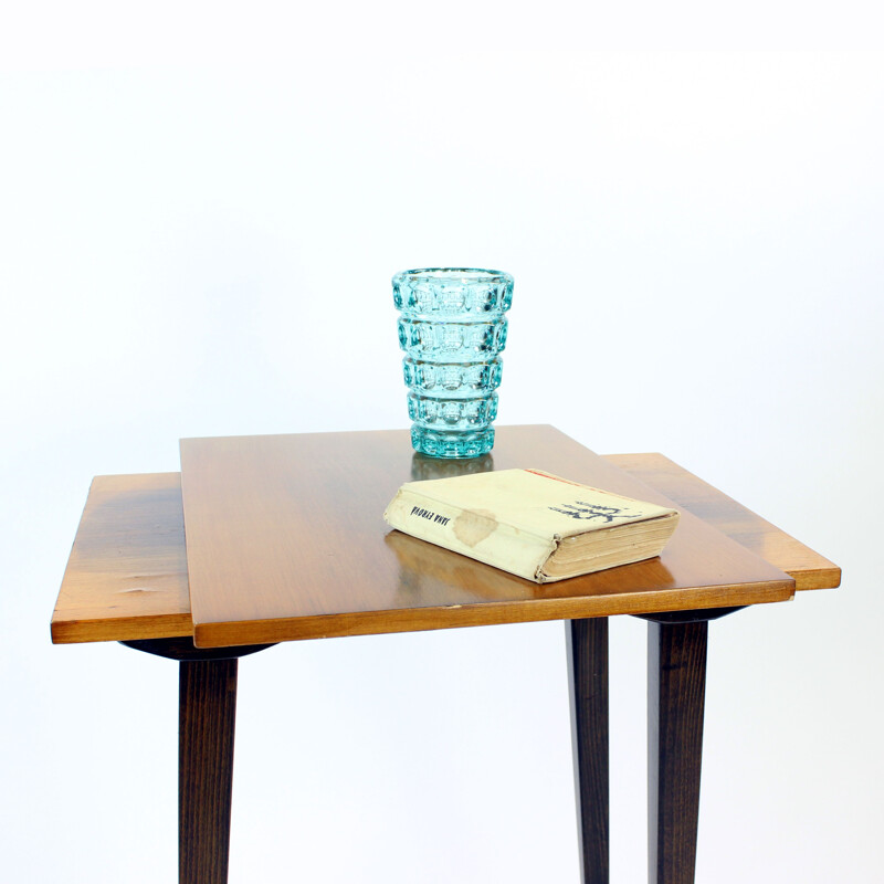 Vintage Large  side table with turntable Czechoslovakia 1960s