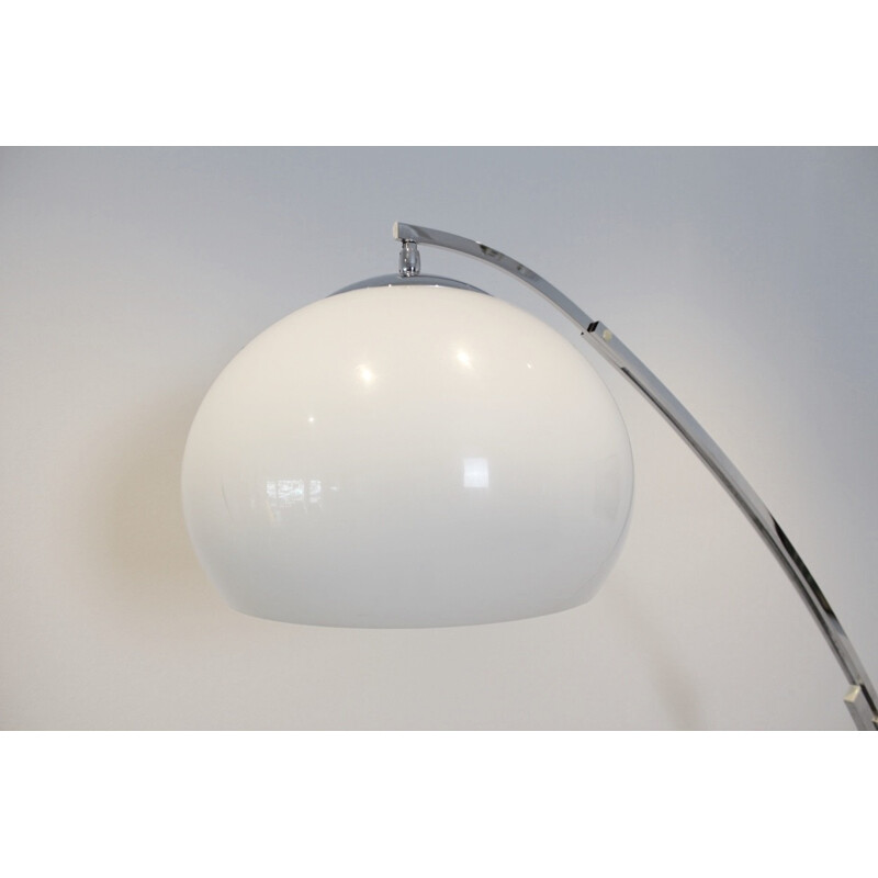 Italian Reggiani floor lamp in chromed steel and plastic, Goffredo REGGIANI - 1960s