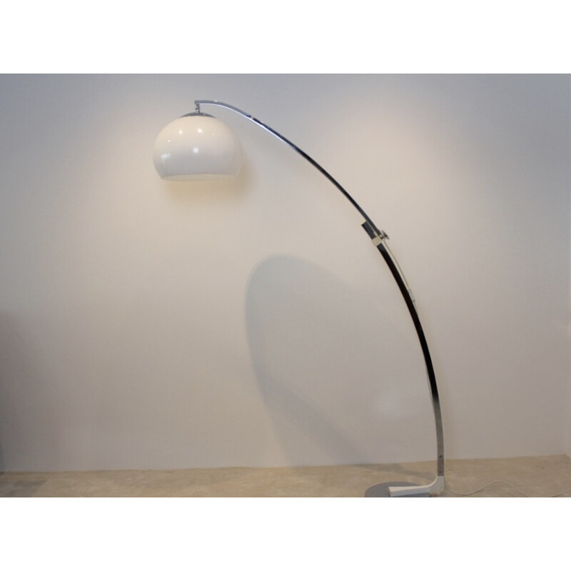 Italian Reggiani floor lamp in chromed steel and plastic, Goffredo REGGIANI - 1960s