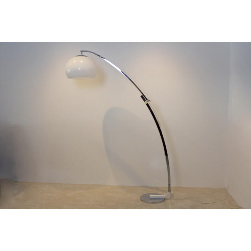 Italian Reggiani floor lamp in chromed steel and plastic, Goffredo REGGIANI - 1960s