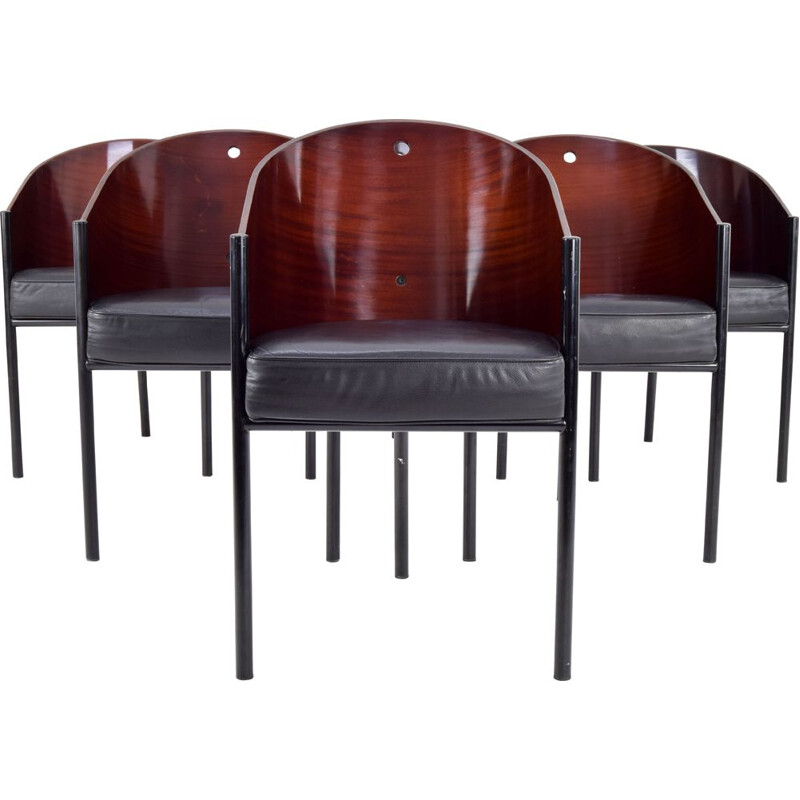 Ensemble vintage de 6 fauteuils vintage par Philippe Starck Italie 1980