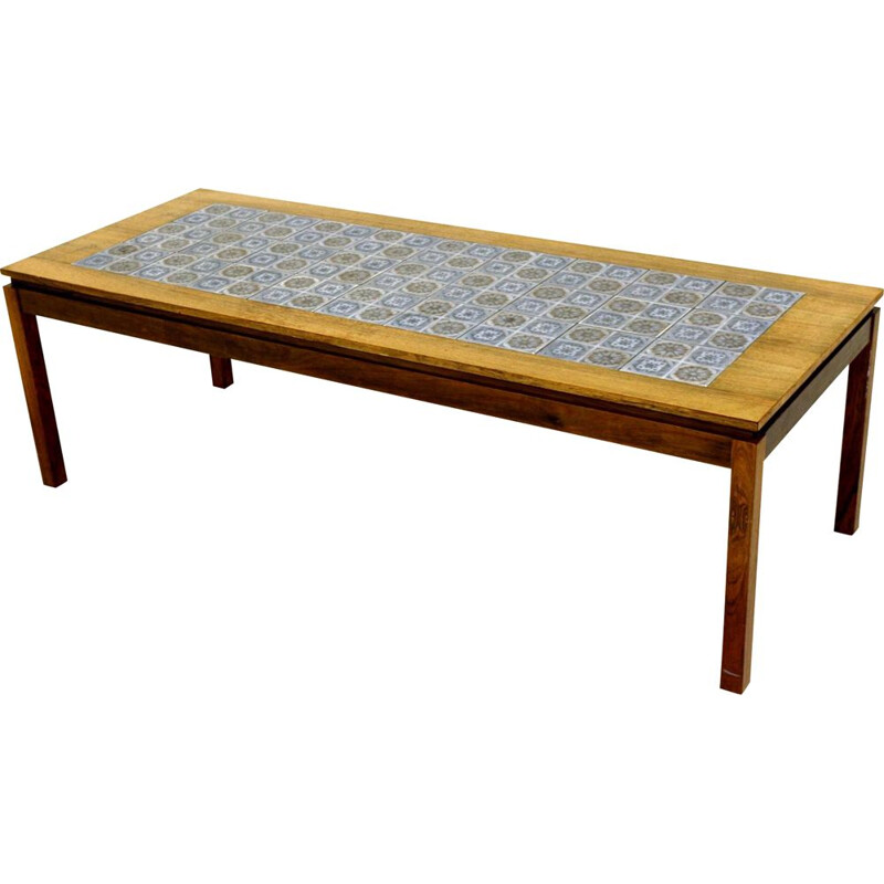 Vintage coffee table in ceramic and rosewood, Denmark 1960