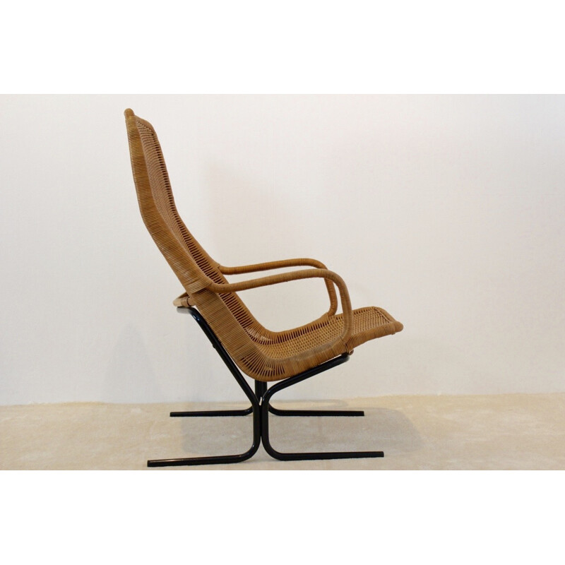 "514" Rohé Noordwolde lounge armchair in wicker, Dirk VAN SLIEDREGT - 1961