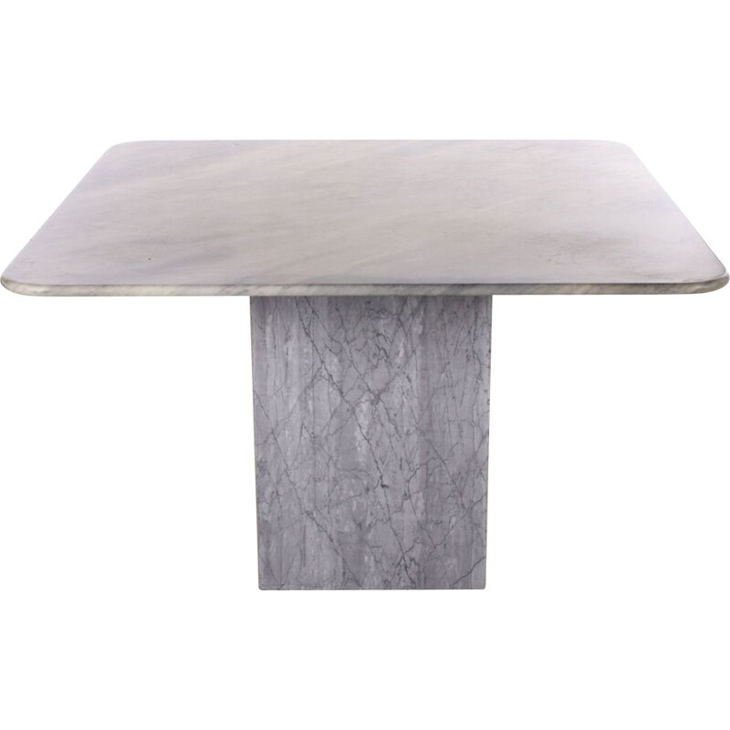  Table vintage en marbre gris 1980
