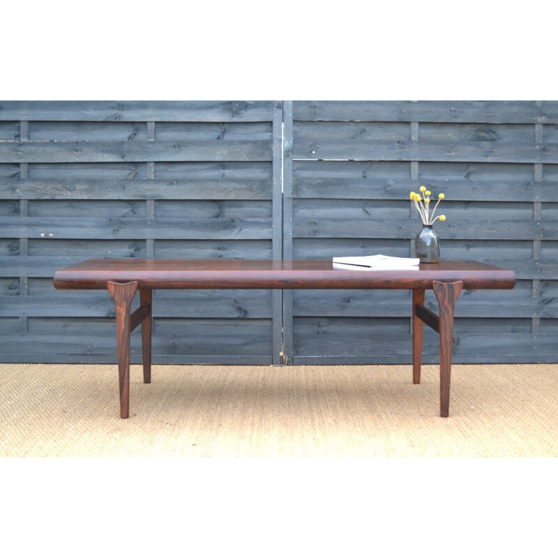 Vintage rosewood coffee table by Johannes Andersen 1960s