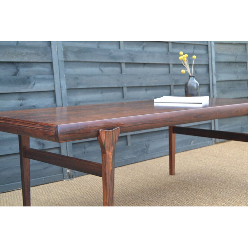 Vintage rosewood coffee table by Johannes Andersen 1960s