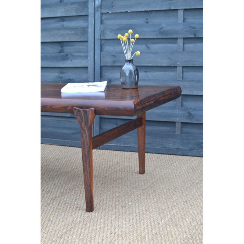 Vintage rosewood coffee table by Johannes Andersen 1960s