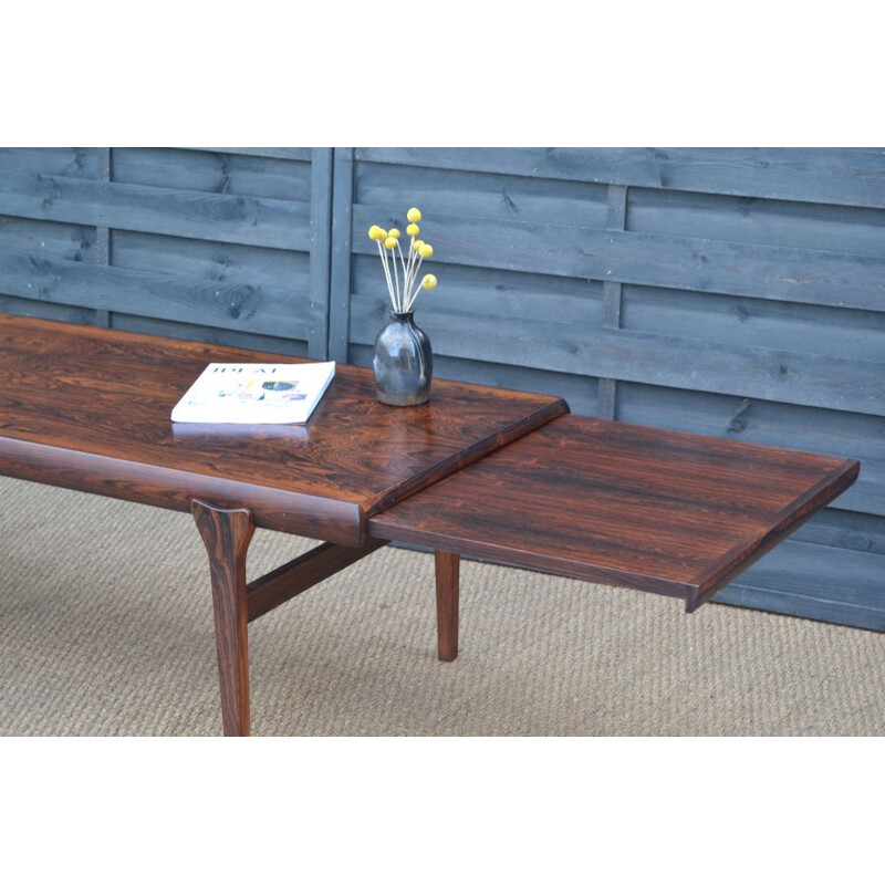 Vintage rosewood coffee table by Johannes Andersen 1960s