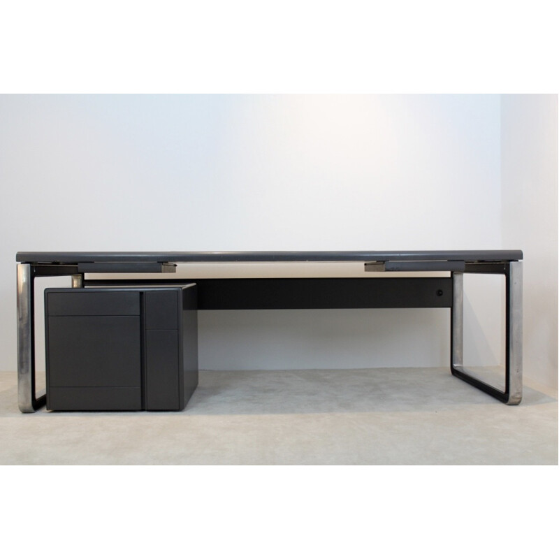 Tecno desk in aluminium, Oslvaldo BORSANI - 1970s