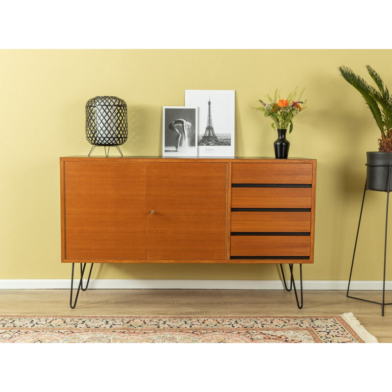 Vintage sideboard with 4 drawers, 2 doors, 1 shelf Germany 1960s