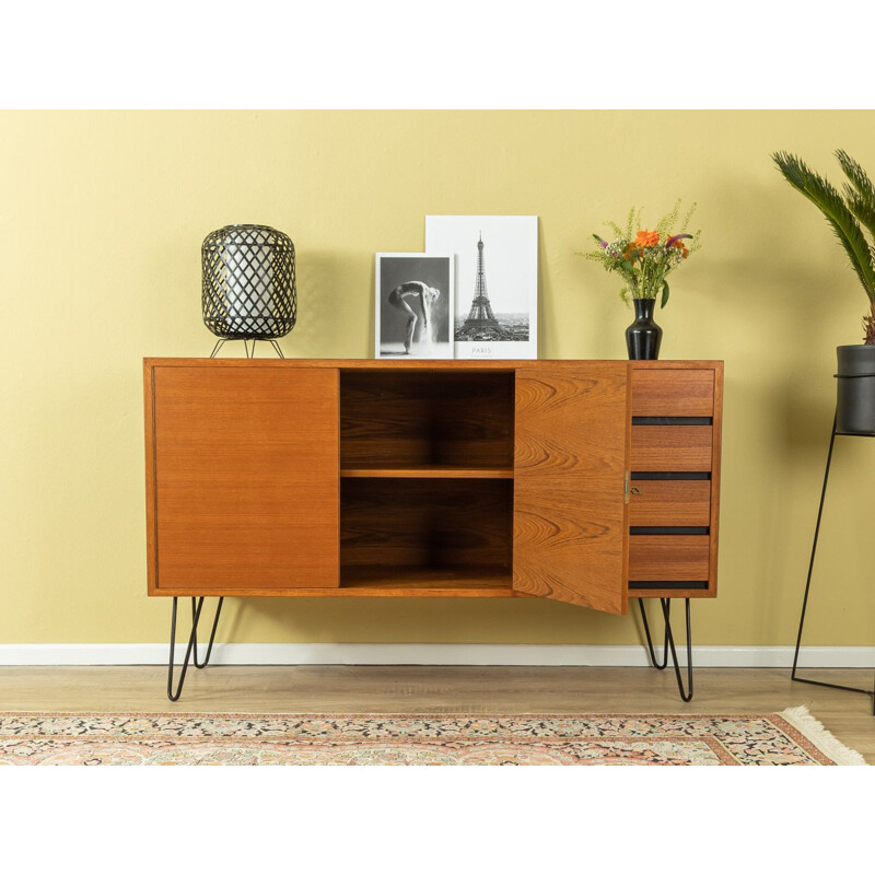 Vintage sideboard with 4 drawers, 2 doors, 1 shelf Germany 1960s