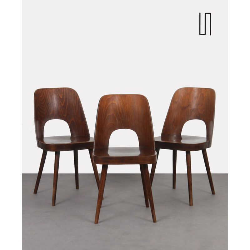 Ensemble 3 chaises vintage par Oswald Haerdtl 1960