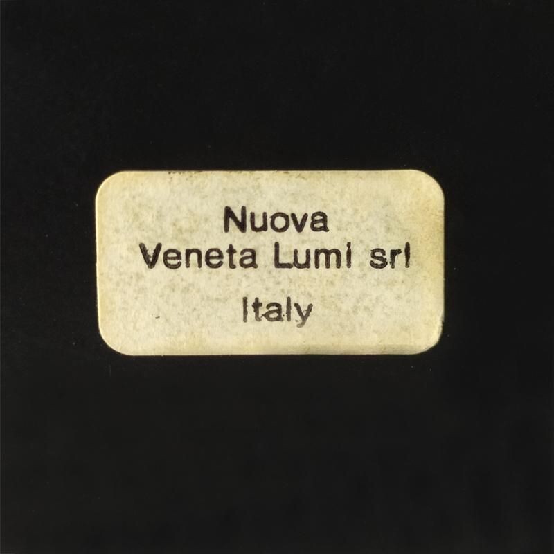 Lámpara de mesa vintage blanca de Veneta Lumi, Italia 1970